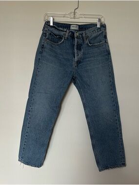 Agolde Women’s Parker Dark Blue Straight-Leg Jeans